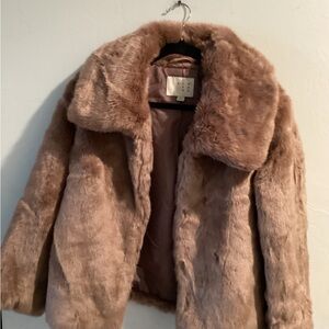 a new day Faux Fur Teddy Jacket in Tan